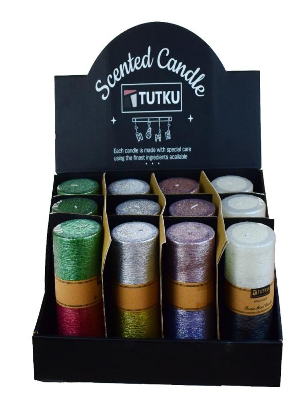 TUTKU ÇİFTRENK SİMLİ BATON MUM BÜYÜK 4313