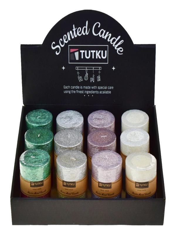 TUTKU ÇİFTRENK SİMLİ BATON MUM ORTA 4312