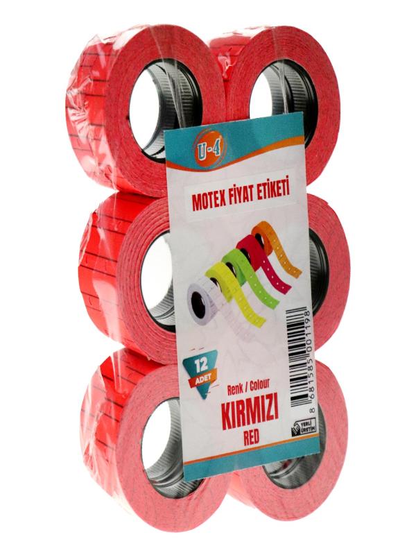 U-4 FİYAT ETİKETİ KIRMIZI U4-F236