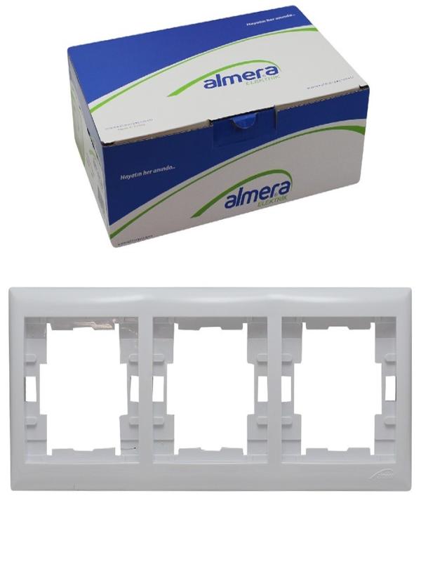 ÜÇLÜ ÇERÇEVE BUZ BEYAZ+BUZ BEYAZ