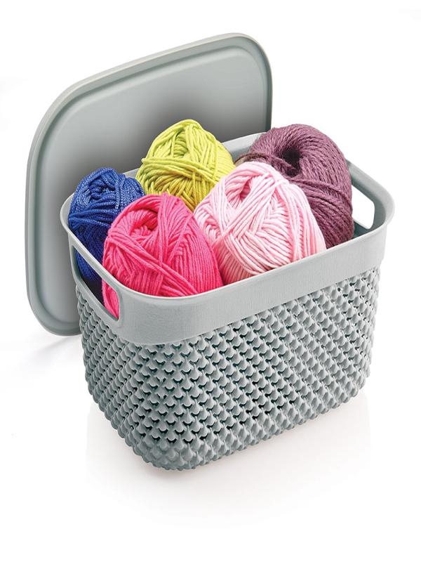 ÜÇSAN DAMLA DESEN KAPAKLI SEPET 3,3LT M1162