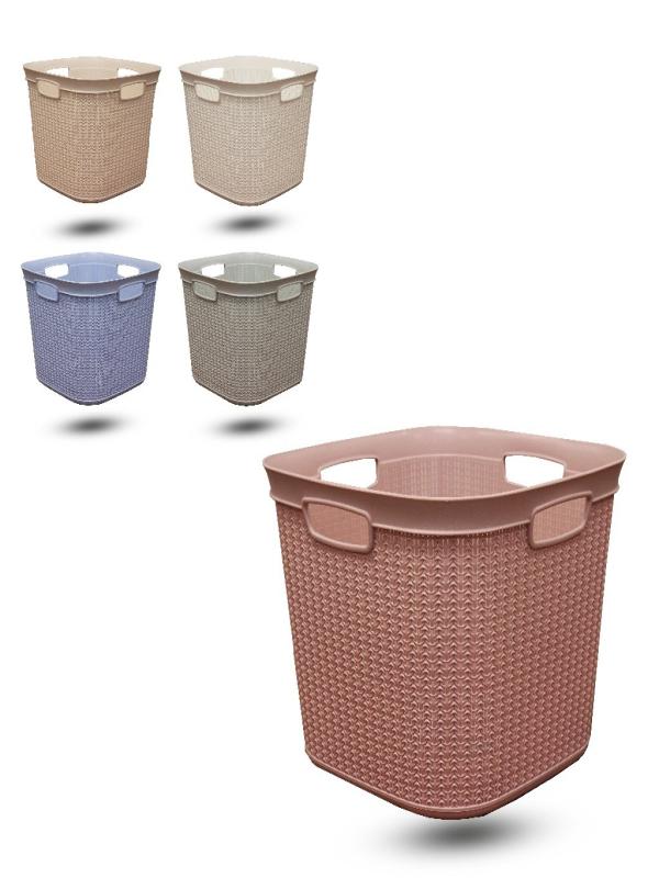 ÜÇSAN ÖRGÜ DESEN KARE ÇAMAŞIR SEPETİ 081