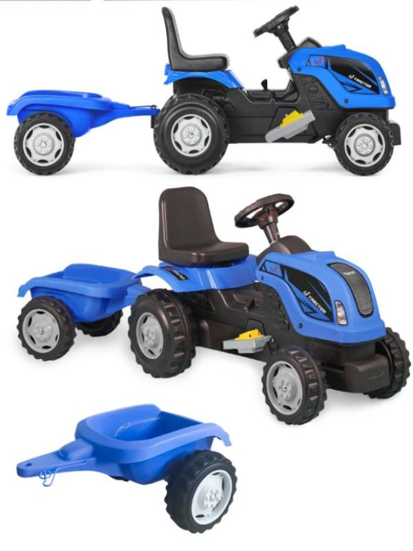 UJ TOYS RÖMORKLU MAVİ TRAKTÖR 6V