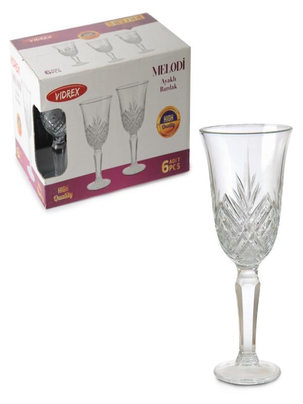 VIDREX MELODİ AYAKLI BARDAK 6 LI LML-80