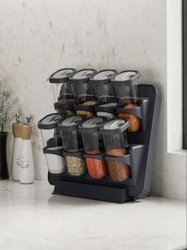 VİOLET DÖNER KAPAK STAND BAHARATLIK 8 Lİ 0521