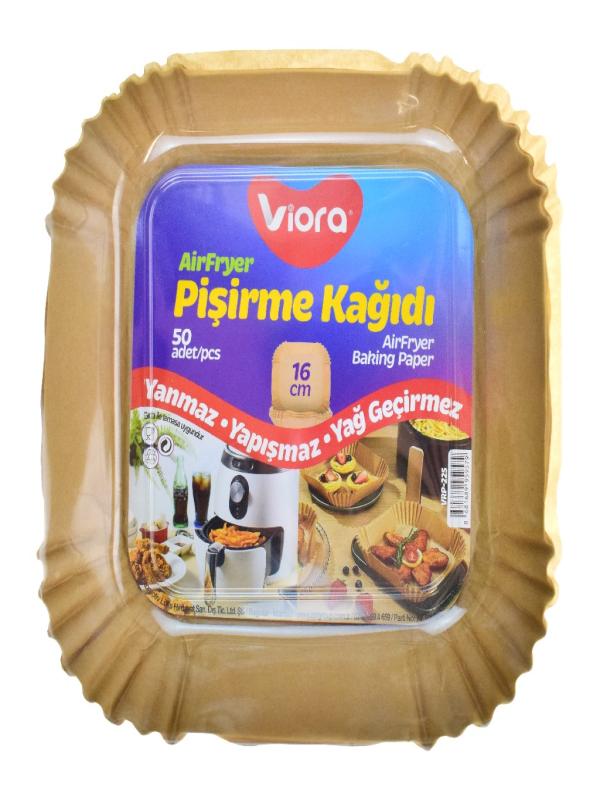 VİORA AİRFRYER PİŞİRME KAĞIT KARE 16 CM 50 Lİ VRP-225