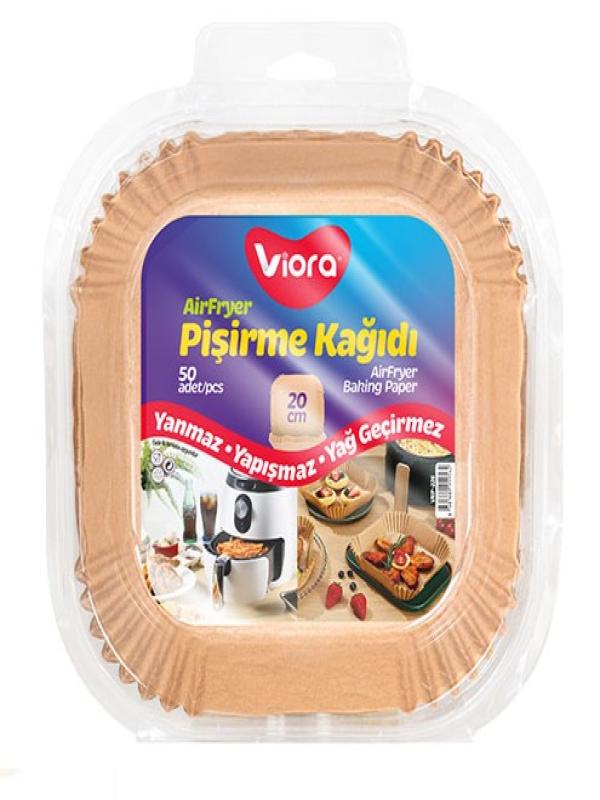 VİORA AİRFRYER PİŞİRME KAĞIT KARE 20 CM 50 Lİ VRP-226