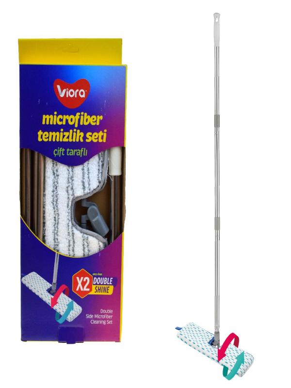 VİORA MİKROFİBER ÇİFT TARAFLI MOP TEMİZLİK SETİ VRP-402