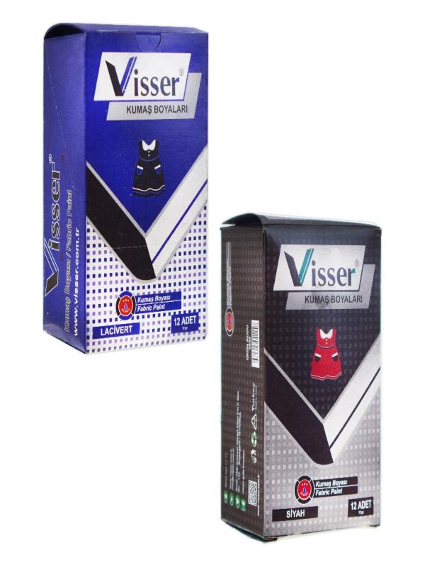 VİSSERTOZ KUMAŞ BOYASI LACİVERT- SİYAH