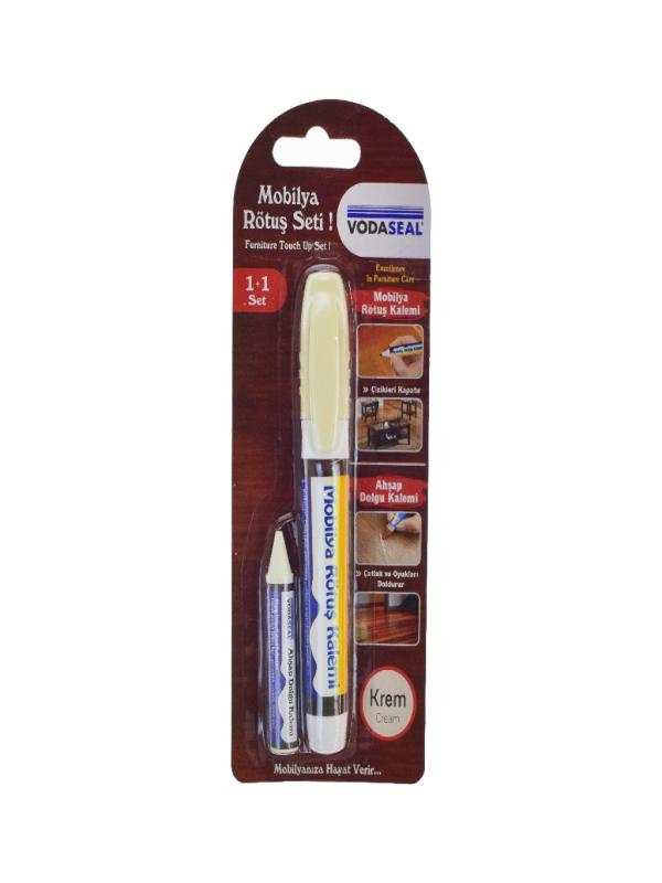 VODASEAL MOBİLYA RÖTÜŞ KALEMİ KREM+AHŞAP DOLGU MRS002