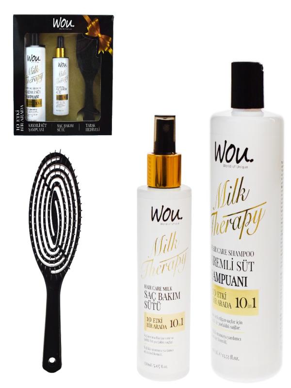 WOU SÜT ŞAMPUAN SAÇ BAKIM TARAK HEDİYELİ