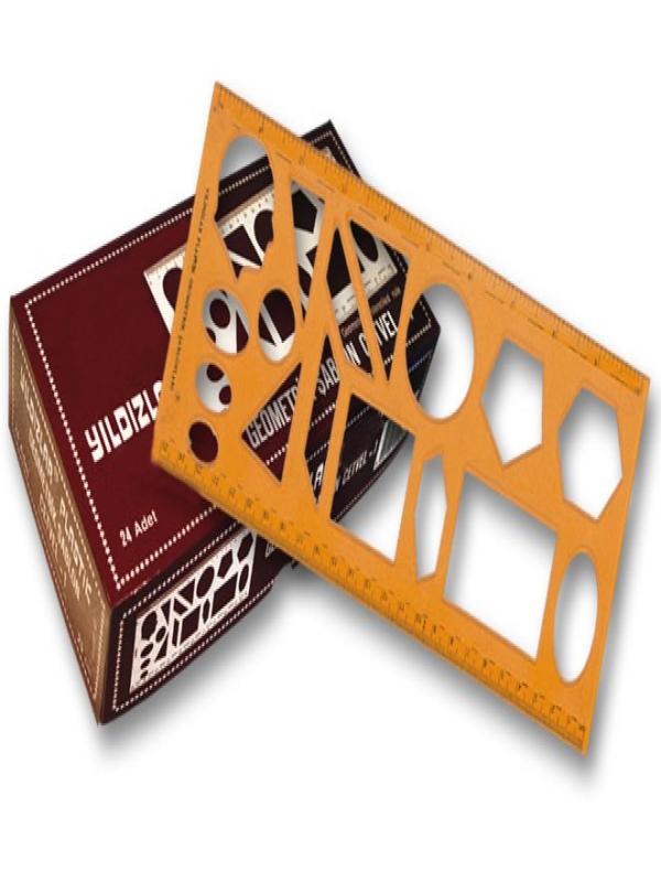 YILDIZLAR GEOMETRİK ŞABLON CETVEL 1.25 CM NO:040