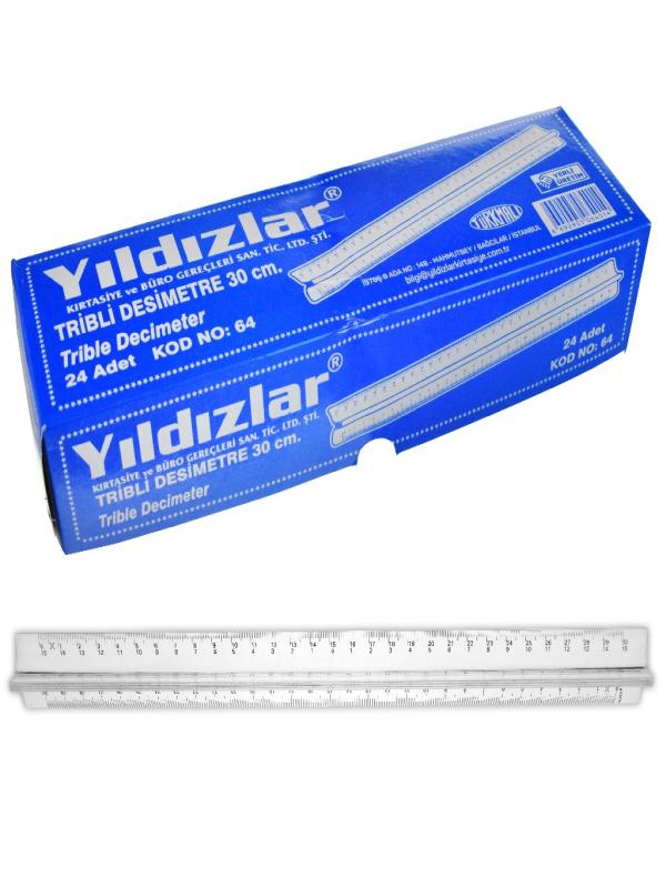 YILDIZLAR TRİBLİ DESİMETRE 30 CM NO:064