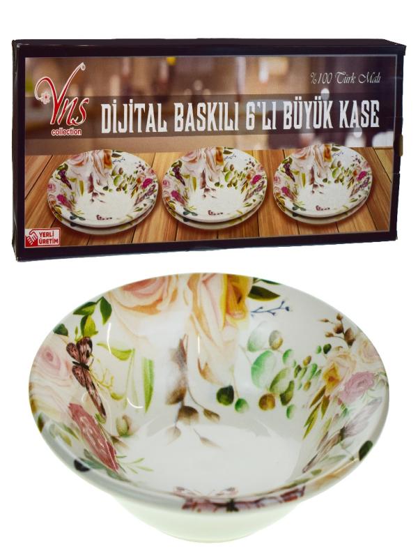 YNS BÜYÜK KASE 6 LI DİJİTAL BASKILI 9905003DIGI
