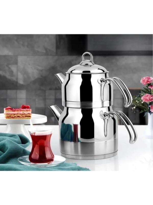 YONCA BELİNDA ORTA BOY METAL KULP ÇELİK ÇAYDANLIK NO:3 Y-2031