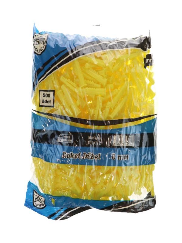 ZENITH ROKET DÜBEL SARI 8MM PK:500