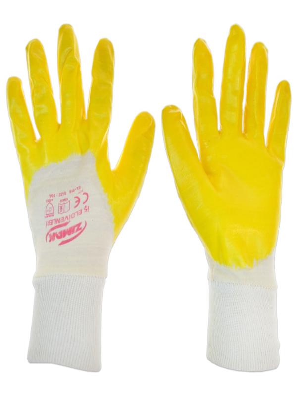 ZİMAK EL-118 NİTRİL KAPLI SARI ELDİVEN NO:10