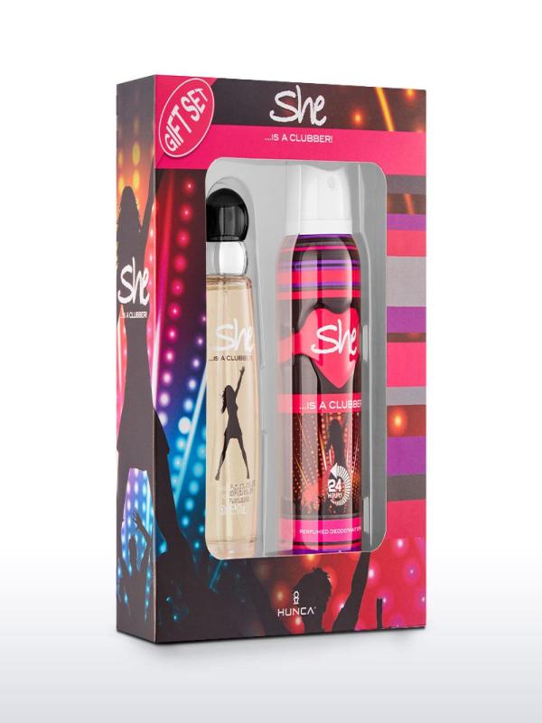 She 2' Li Edt Set …Is Clubber 50 ml EDT + 150 ml Deodorant