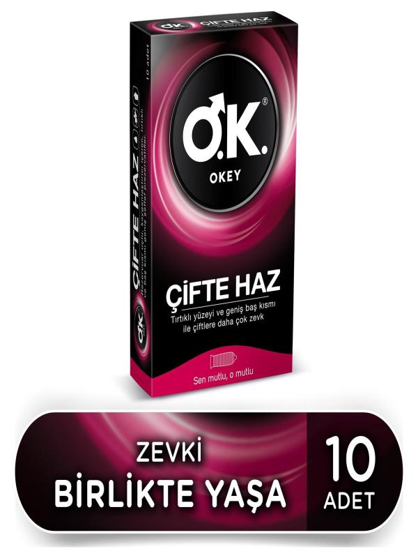 Okey Prezervatif 10 Adet - Çifte Haz