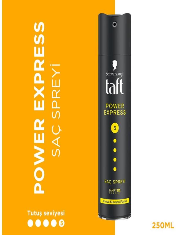 Taft Saç Spreyi Power Express No: 5 Anında Kuruyan Formül 250 ml