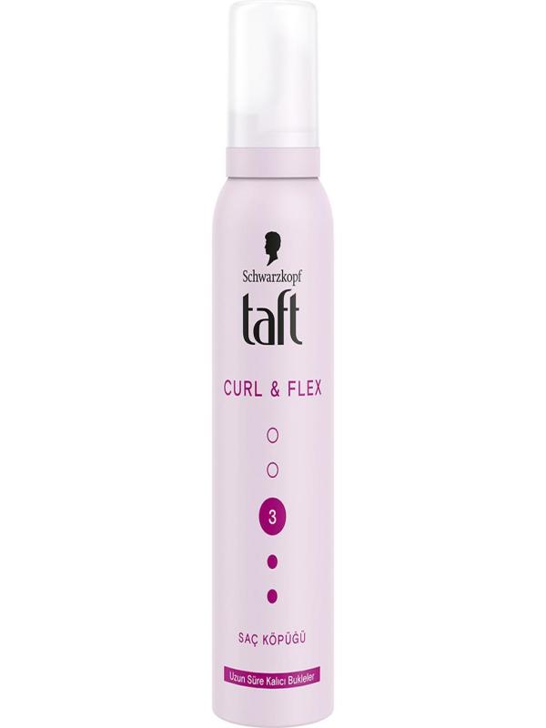 Taft Saç Köpüğü Curl & Flex No: 3 Uzun Süre Kalıcı Bukleler 150 ml