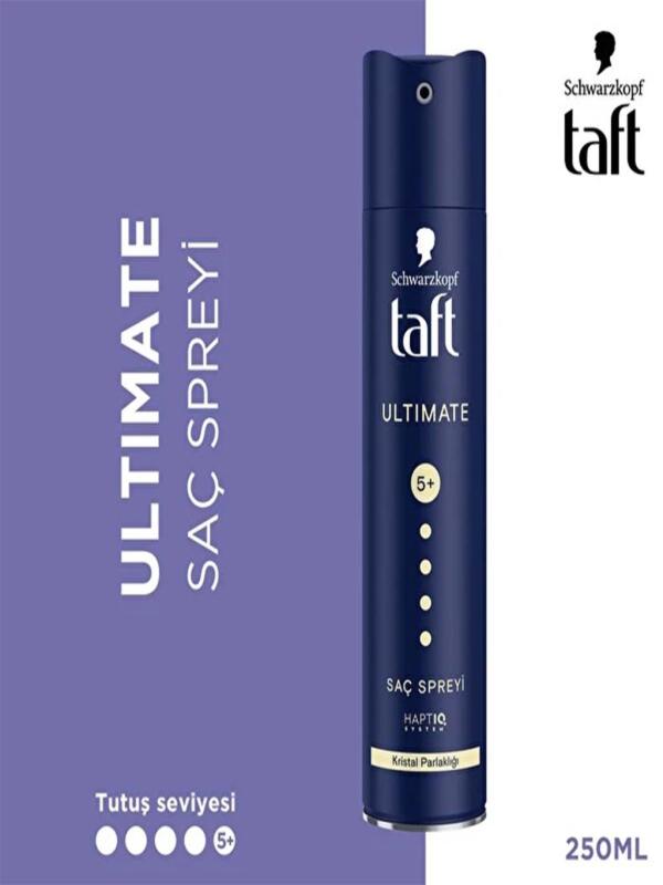 Taft Saç Spreyi Ultimate No: 5+ Kristal Parlaklığı 250 ml