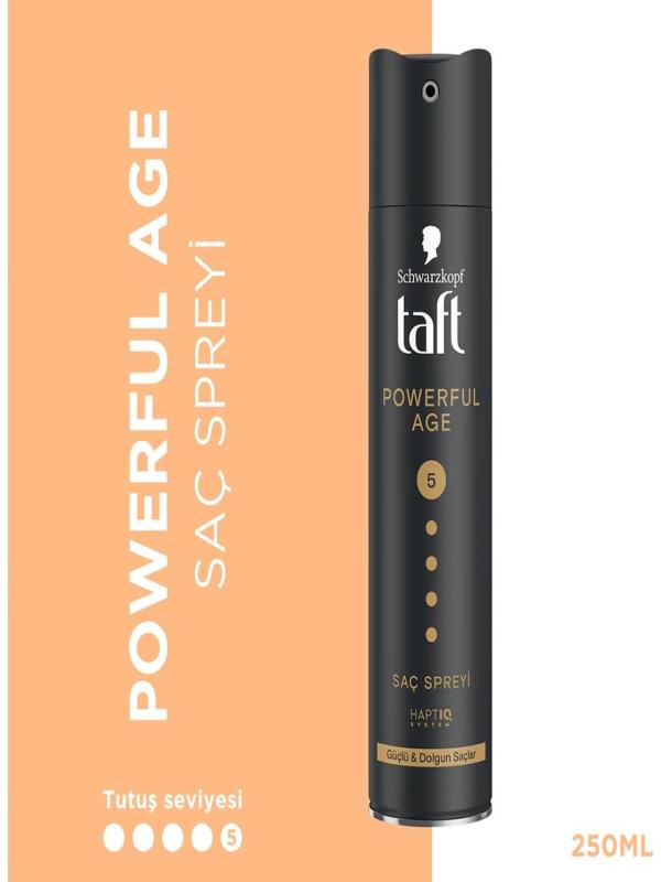 Taft Saç Spreyi Powerful Age No: 5 Güçlü ve Dolgun Saçlar 250 ml