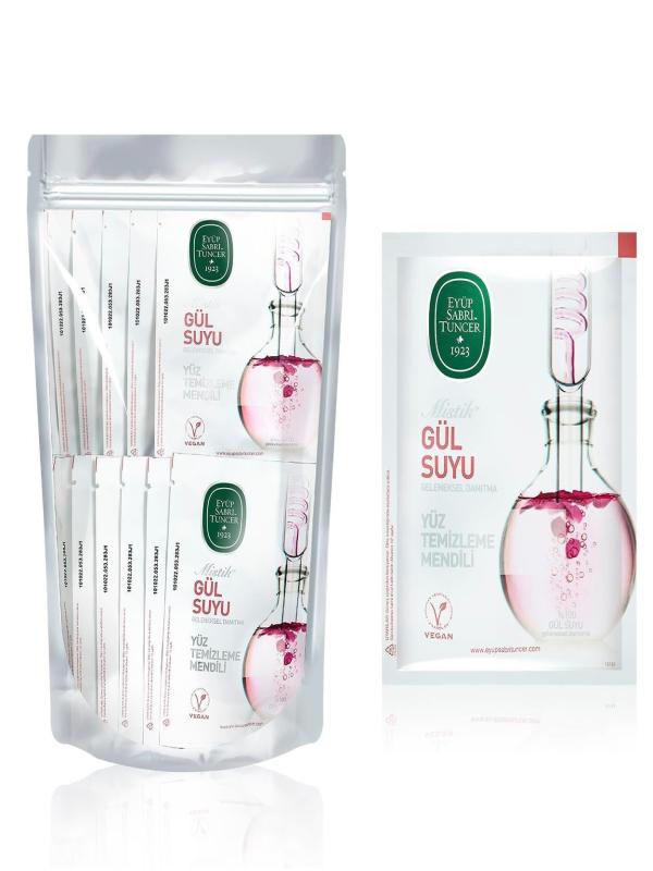 Eyüp Sabri Tuncer Mistik Gül Suyu Yüz Temizleme Mendili 9,3x 12,5 cm Büyük Boy 30 lu