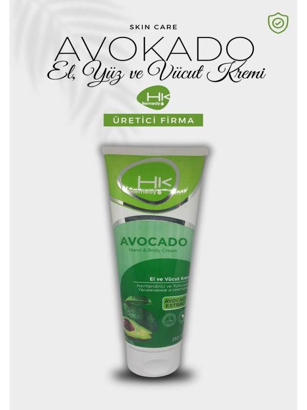 Hk Remedy El ve Vücut Kremi Avocado Extract 250 ml Tüp