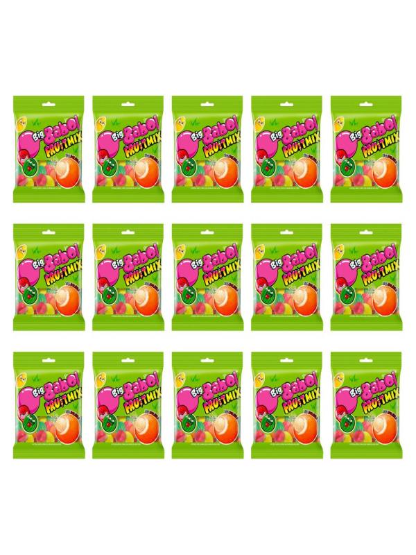 Big Babol Fruit Mix Toz Dolgulu Sakız 80 gr x 15 Adet