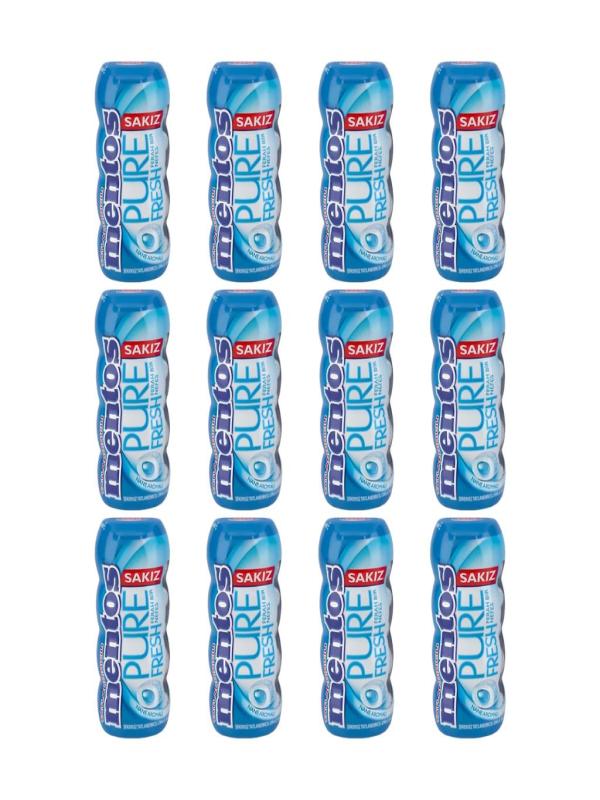 Mentos Pure Fresh Nane Aromalı Şekersiz Tatlandırıcılı Draje Sakız 30 g x 12 Adet