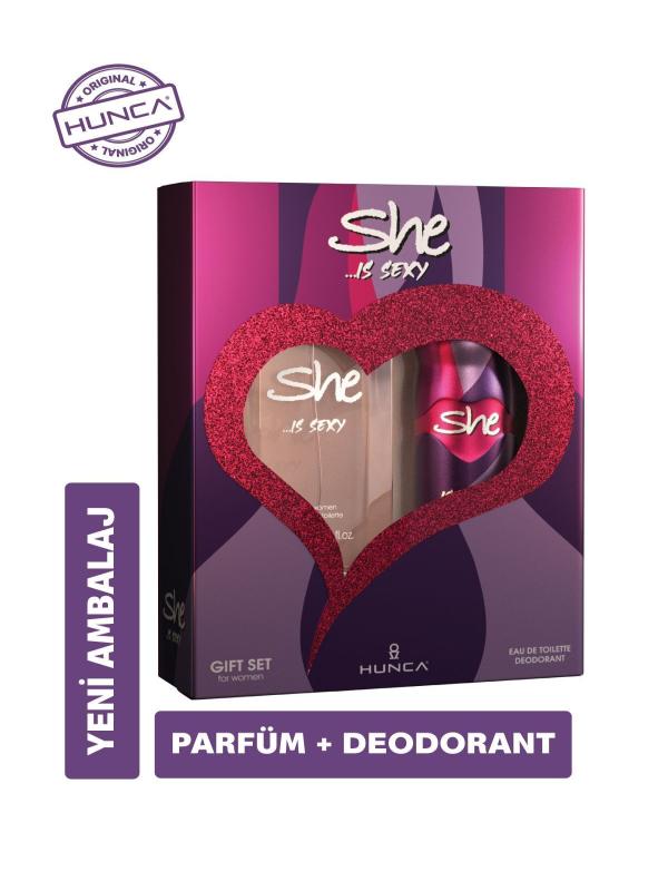 She 2' Li Edt Set …Is Sexy 50 ml EDT + 150 ml Deodorant ( Yeni Ambalaj )
