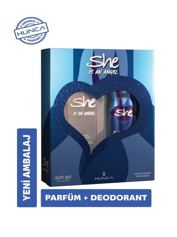 She 2' Li Edt Set …Is Angel 50 ml EDT + 150 ml Deodorant ( Yeni Ambalaj )
