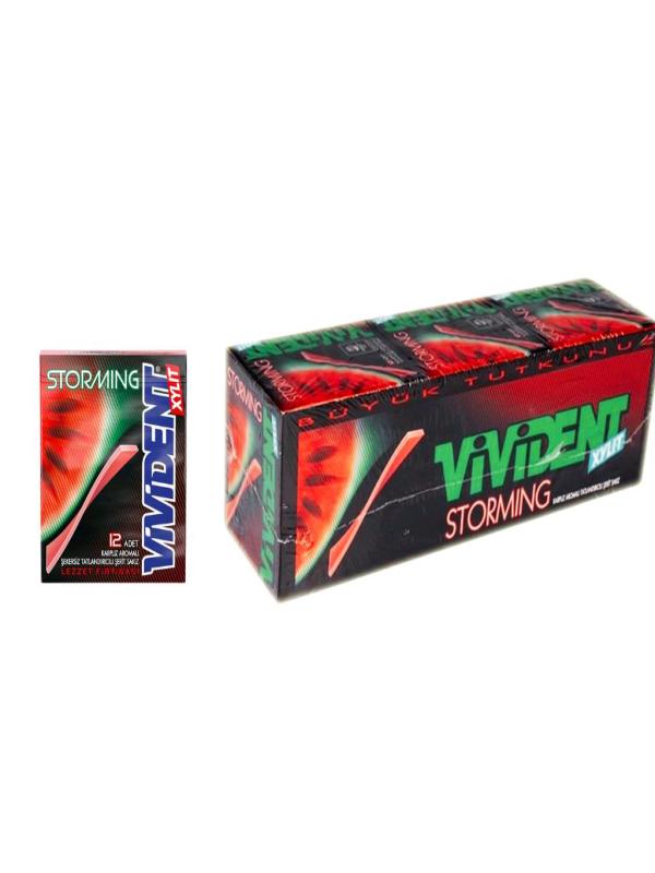 Vivident Storming Karpuz Aromalı Şekersiz Sakız 33 g x 18 Adet