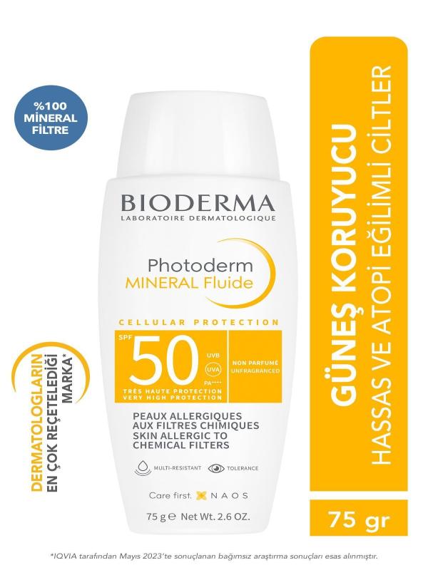 Bioderma Mineral Fluid SPF 50+ 75 g