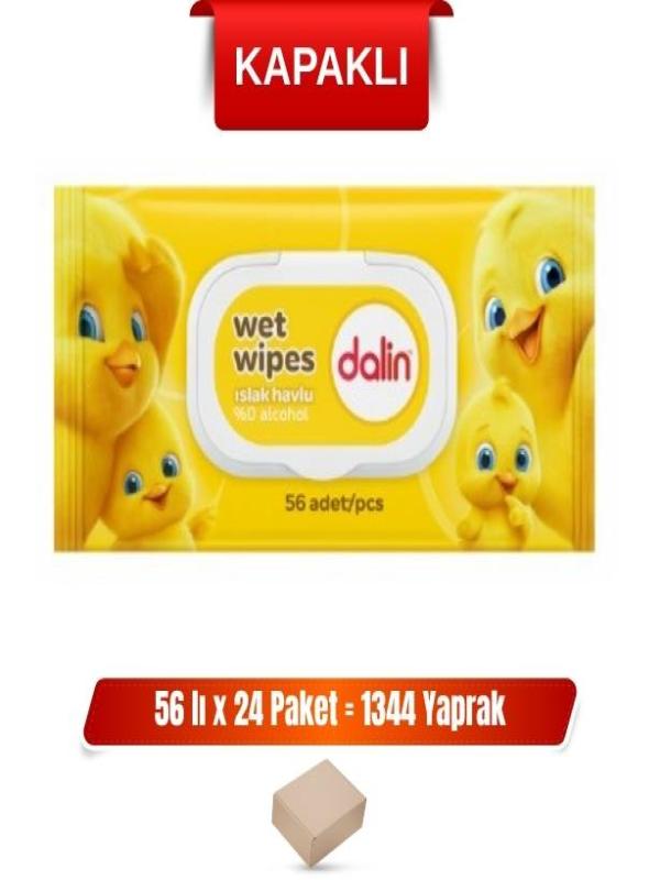 Dalin Islak Mendil 56 lı Kapaklı x 24 Adet