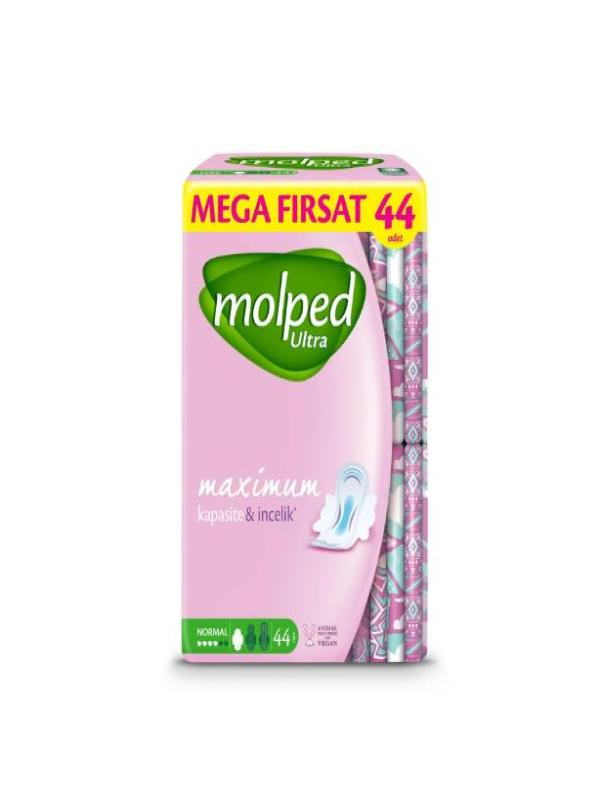 Molped Anatomik Hijyenik Ped Mega Fırsat Paketi 44 lü Normal