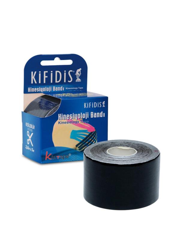 Kifidis Kinesiyoloji Bandı Kesilebilir 3,8 cm x 5 m Siyah / Black