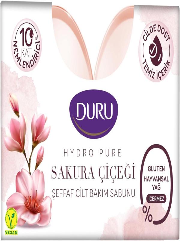 Duru Hydro Pure Sakure Çiçeği Şeffaf Cilt Bakım Sabunu 2 x 135 g = 270 g