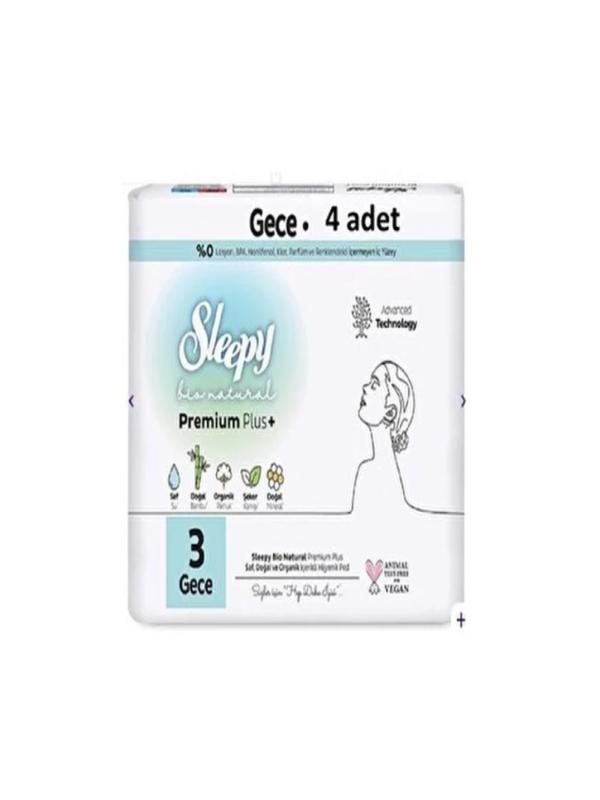Sleepy Ped Bio Natural Premium Plus + No : 3 Gece 4 lü