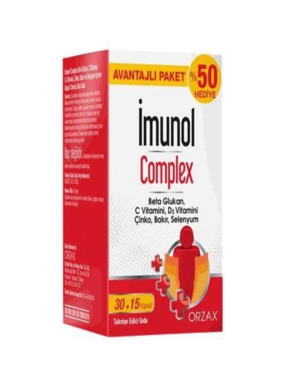 Orzax İmunol Complex Avantajlı Paket 30+15 Kapsül