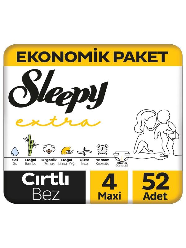 Sleepy Extra Bebek Bezi No: 4 - 7-14 Kg 52 Li