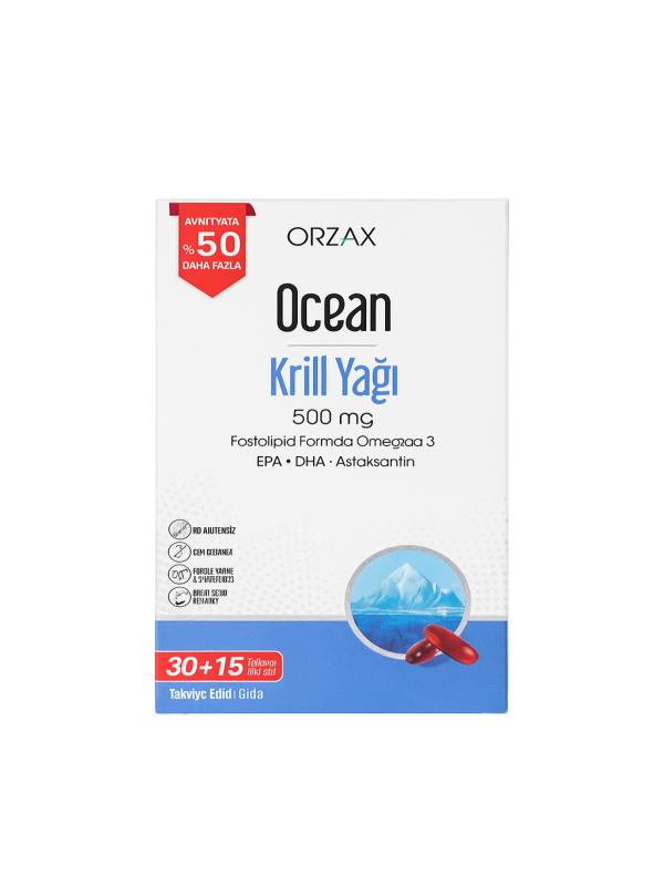 Ocean Krill Yağı 500 mg 30+15 Soft Kapsül