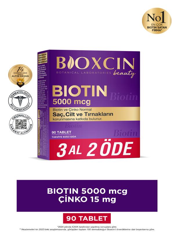 Bioxcin Biotin 5000 Mcg 90 Tablet