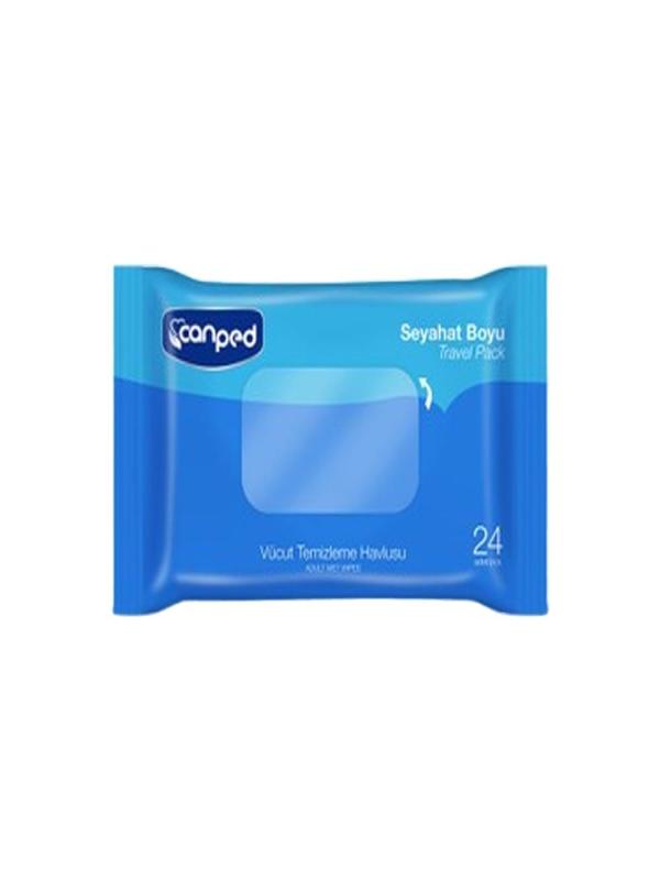Canped Vücut Temizleme Havlusu Seyahat Boyu 24 lü