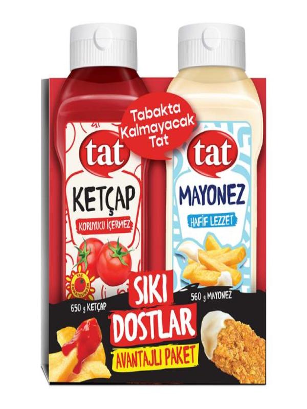 Tat Sıkı Dostlar Avantajlı Paket 650 g Ketçap + 560 g Mayonez