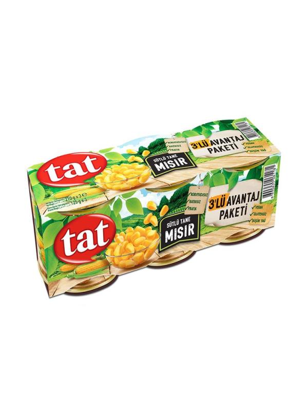 Tat Sütlü Mısır Konserve 3 lü Avantaj Paket 3 x 210 g