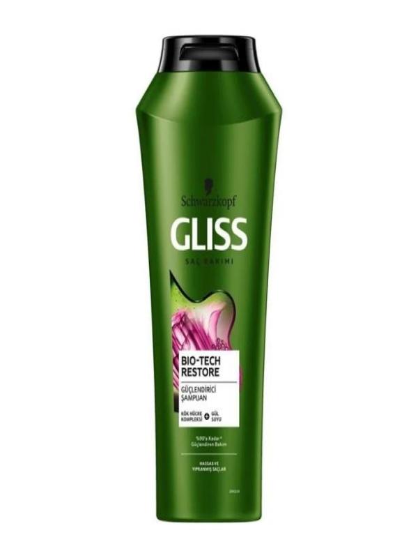 Gliss Bio-Tech Restore Güçlendirici Şampuan- Kök Hücre Kompleksi ve Gül Suyu ile 360 ml