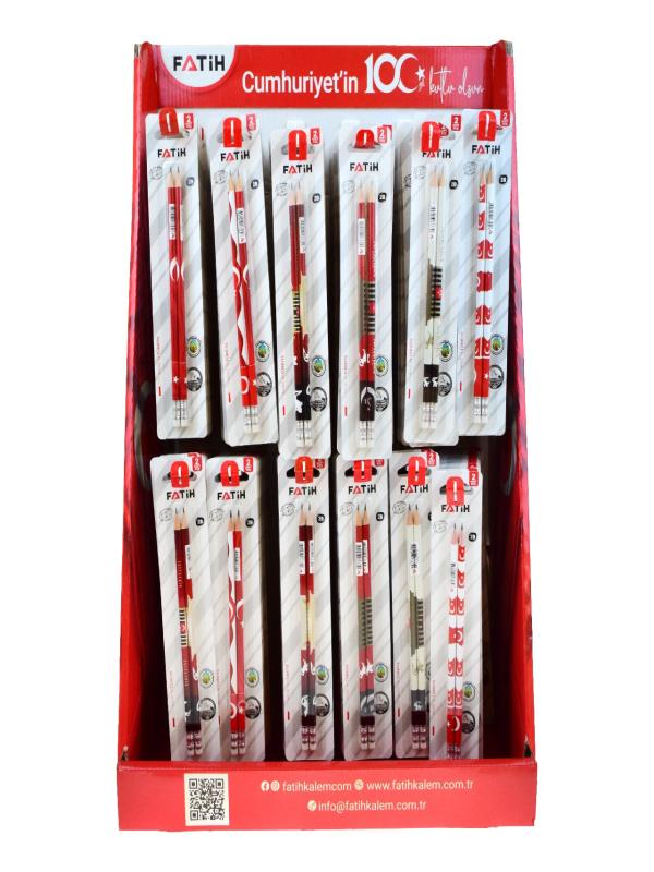 FATİH BLİSTERLİ KARIŞIK SİLGİLİ KURŞUN KALEM