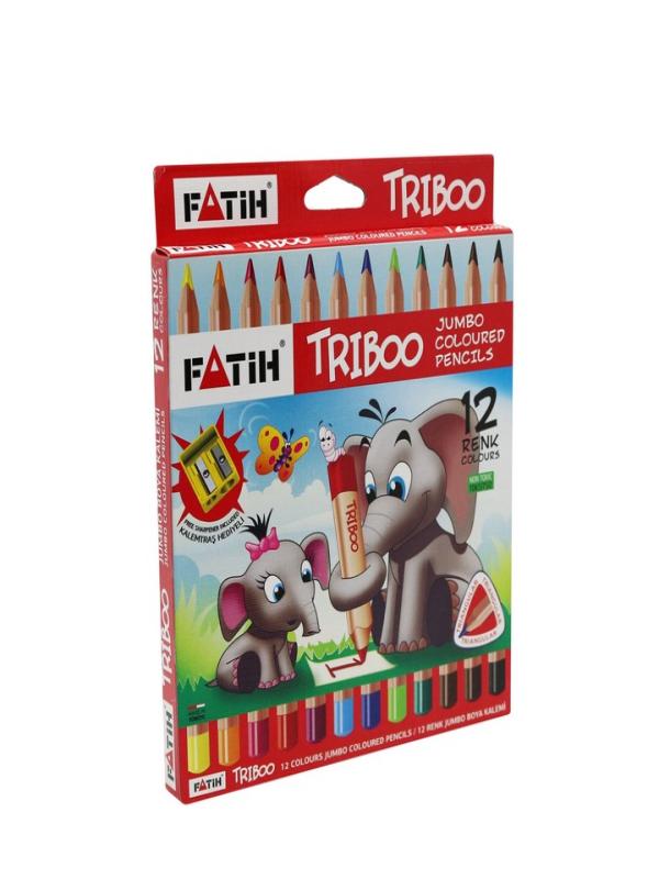 FATİH JUMBO 12Lİ TRİBO KURUBOYA KALEMTIRAŞ HEDİYELİ